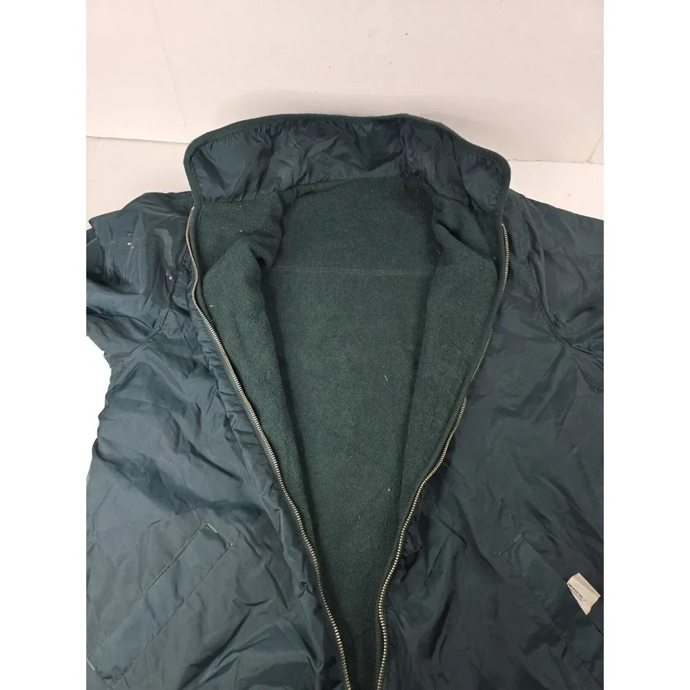 Vtg 80s 90s Reversible Winter Windbreaker Lined‎ Coat XL Jacket Polyester Pocket